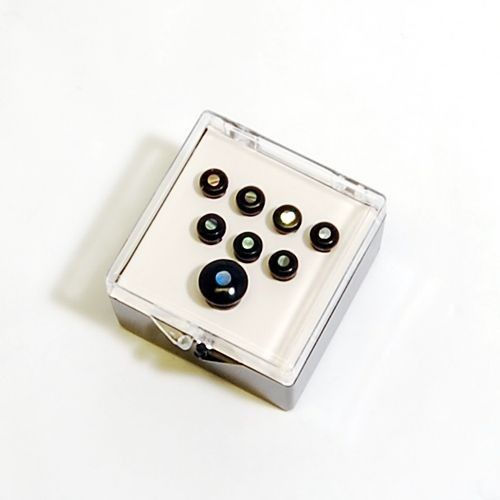 Inlaid Bridge & Endpins [18APP50] (Ebony/Pearl) 《ブリッジピン