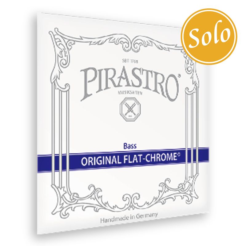コントラバス弦（ソロ）オリジナルフラットクローム Original Flat-Chrome - Solo Tuning （H線/ロープコア・クロム巻） CB