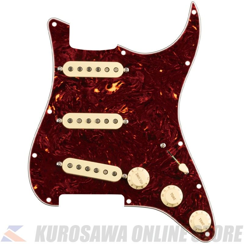 Pre-Wired Strat Pickguard, Original '57/'62 SSS, Tortoise