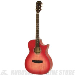 ARIA AF-107CE RED 【送料無料】 【カポ・チューナー・クロスアコギ3点セットプレゼント！】