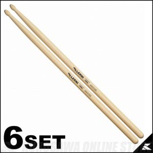 LERNI DRUM STICKS HICKORY STANDARD SERIES H-140ALW(14mm×419mm) 《ドラムスティック》【6セット】 (ご予約受付中)