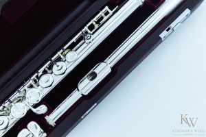 総銀製 ムラマツフルート Ｃ管 Eメカなし 各種付属品あり ムラマツ フルート 総銀製 DN Eメカなし【T】 - 服部管楽器