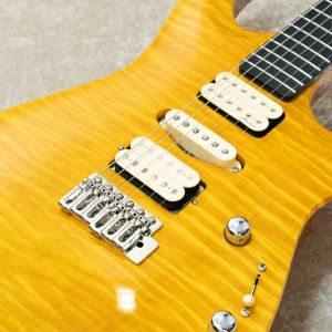 Marchione Set Neck Carved Top 1P Figured Maple Top -Amber-