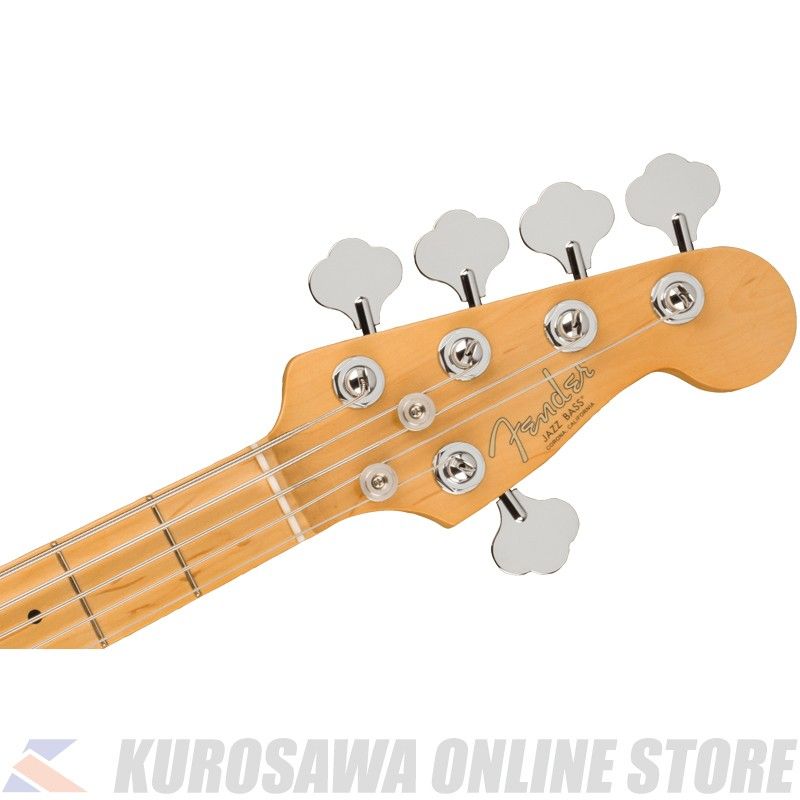 American Professional II Jazz Bass V, Maple, Mystic Surf Green