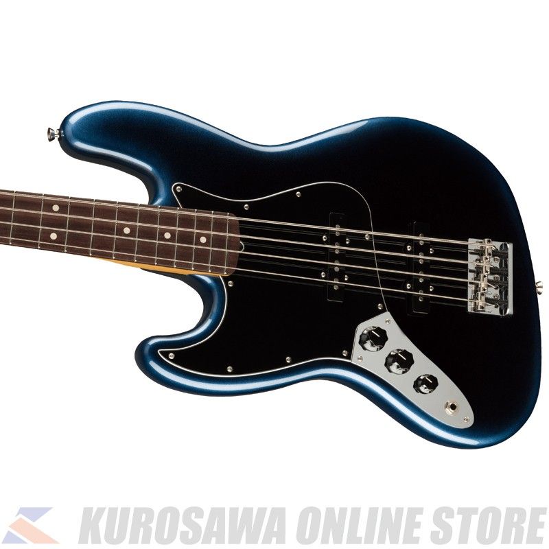 American Professional II Jazz Bass Left-Hand, Rosewood, Dark Night
