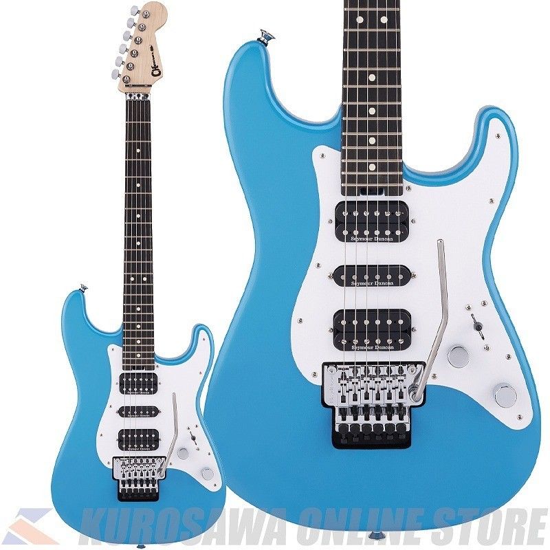 ギター Charvel Pro-Mod So-Cal Robin's Egg Blue Pro-Mod So-Cal Style 1 HSH FR E Ebony Robin's Egg Blue