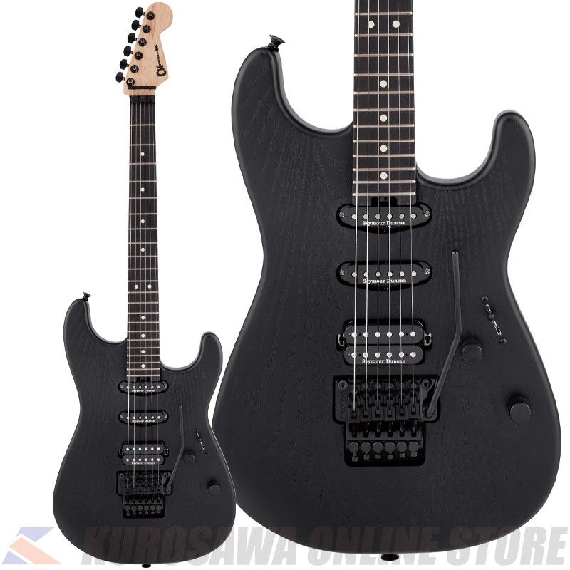 Charvel エレキギター ブラック Charvel Pro-Mod Relic San Dimas Style 1 HH FR PF Weathered Black