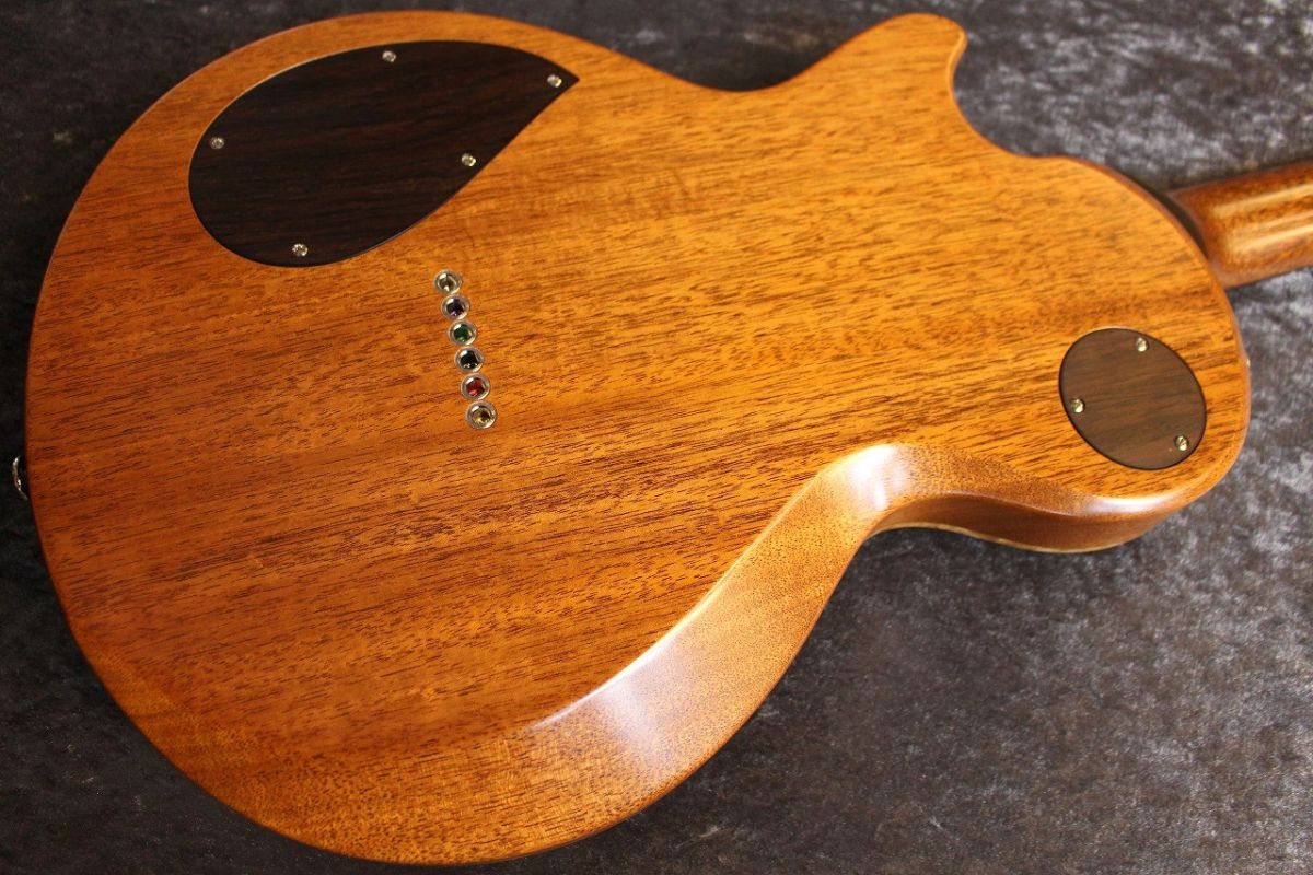 Custom Grain Arched Spalted Maple Top Jacaranda FB Matt Natural