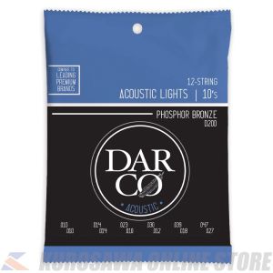 Martin Darco Acoustic Guitar Strings Phosphor Bronze (12弦 Light)[D200] 【ネコポス】【マーティンギター・公式グッズ取扱店】