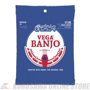 Martin Vega Banjo Strings Nickel (Medium)[V740] 【ネコポス】【マーティンギター・公式グッズ取扱店】