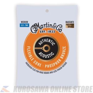 Martin Authentic Acoustic Flexible Core Guitar Strings Phosphor Bronze (Medium)[MA550FX] 【ネコポス】【マーティンギター・公式グッズ取扱店】