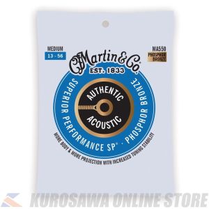 Martin Authentic Acoustic SP Guitar Strings Phosphor Bronze (Medium) [MA550] 【ネコポス】【マーティンギター・公式グッズ取扱店】