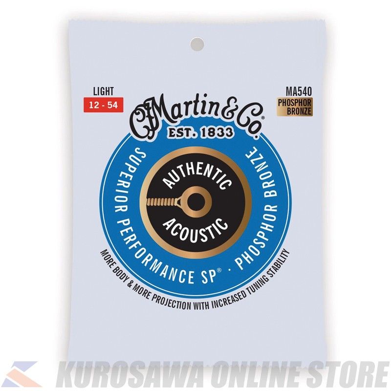 Authentic Acoustic SP Guitar Strings Phosphor Bronze (Light