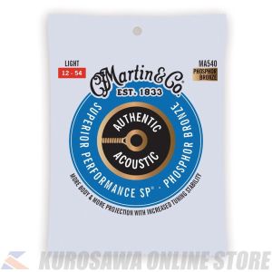 Martin Authentic Acoustic SP Guitar Strings Phosphor Bronze (Light) [MA540] 【ネコポス】【マーティンギター・公式グッズ取扱店】