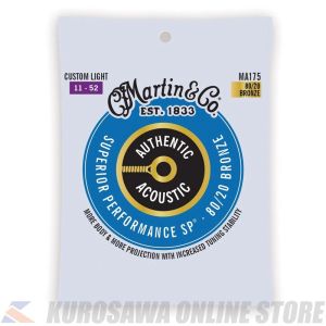 Martin Authentic Acoustic SP Guitar Strings 80/20 Bronze (Custom Light) [MA175] 【ネコポス】【マーティンギター・公式グッズ取扱店】