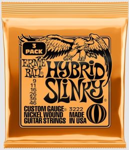 ERNIE BALL NICKEL WOUND HYBRID SLINKY 3PACK #3222 【09-46/エレキギター弦/3セット】