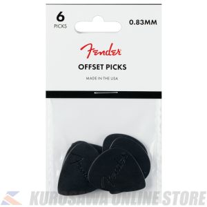 Fender Offset Picks, Black [Mediumゲージ]【6枚入り】(ご予約受付中)