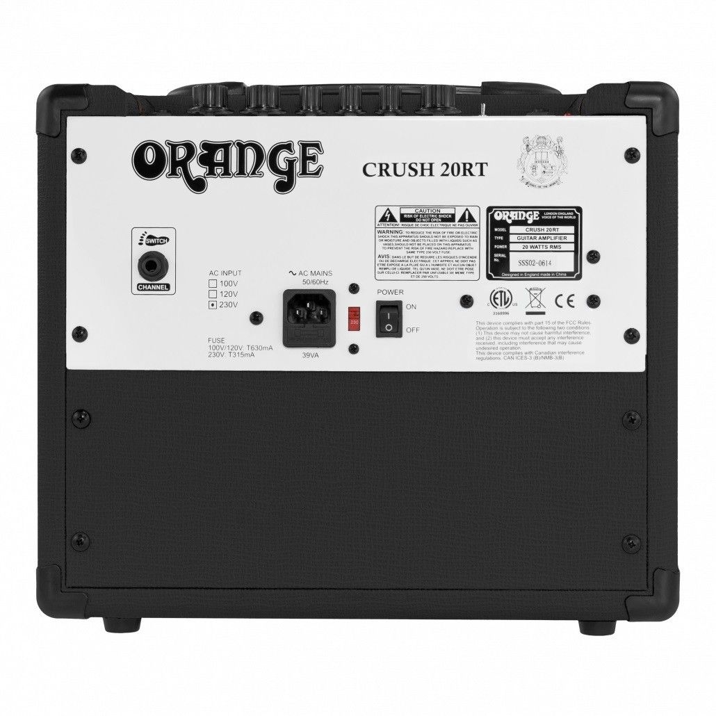 ORANGE CRUSH 20RT Black ギターアンプ CRUSH 20RT BLK | 【クロサワ楽器店オンラインショップ】いい楽器との