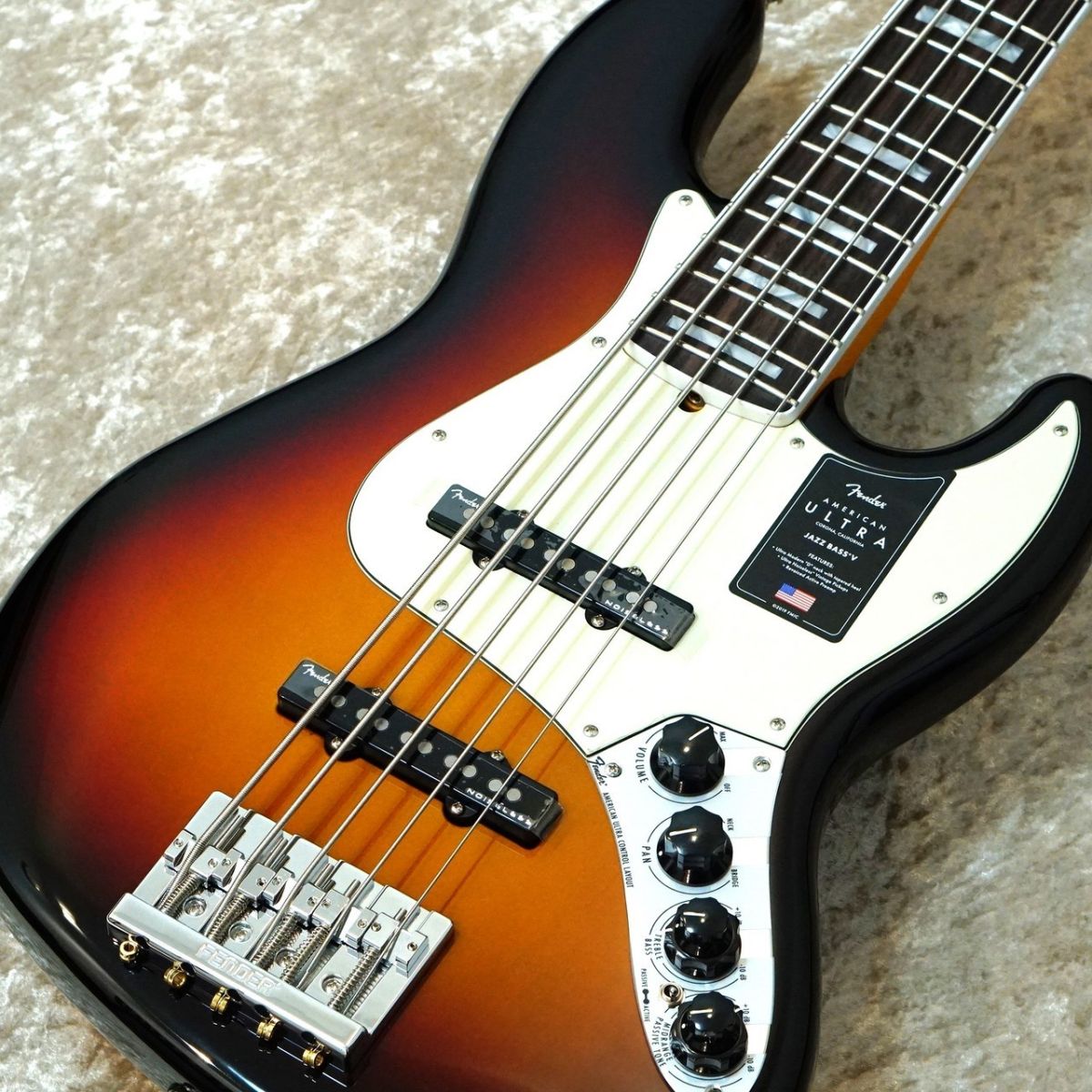 Fender American Ultra Jazz Bass V Rosewood Fingerboard Mocha