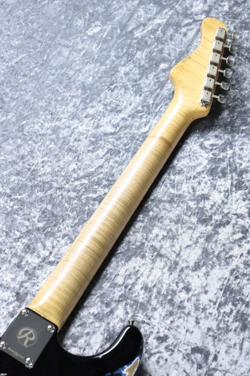 General S/SSH Alder Flame Neck Medium Aged ~Black Over Lake