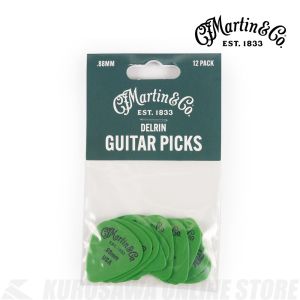 Martin PICK DELRIN GREEN 88mm[18A0155] 《ピック/12枚セット》【マーティンギター・公式グッズ取扱店】