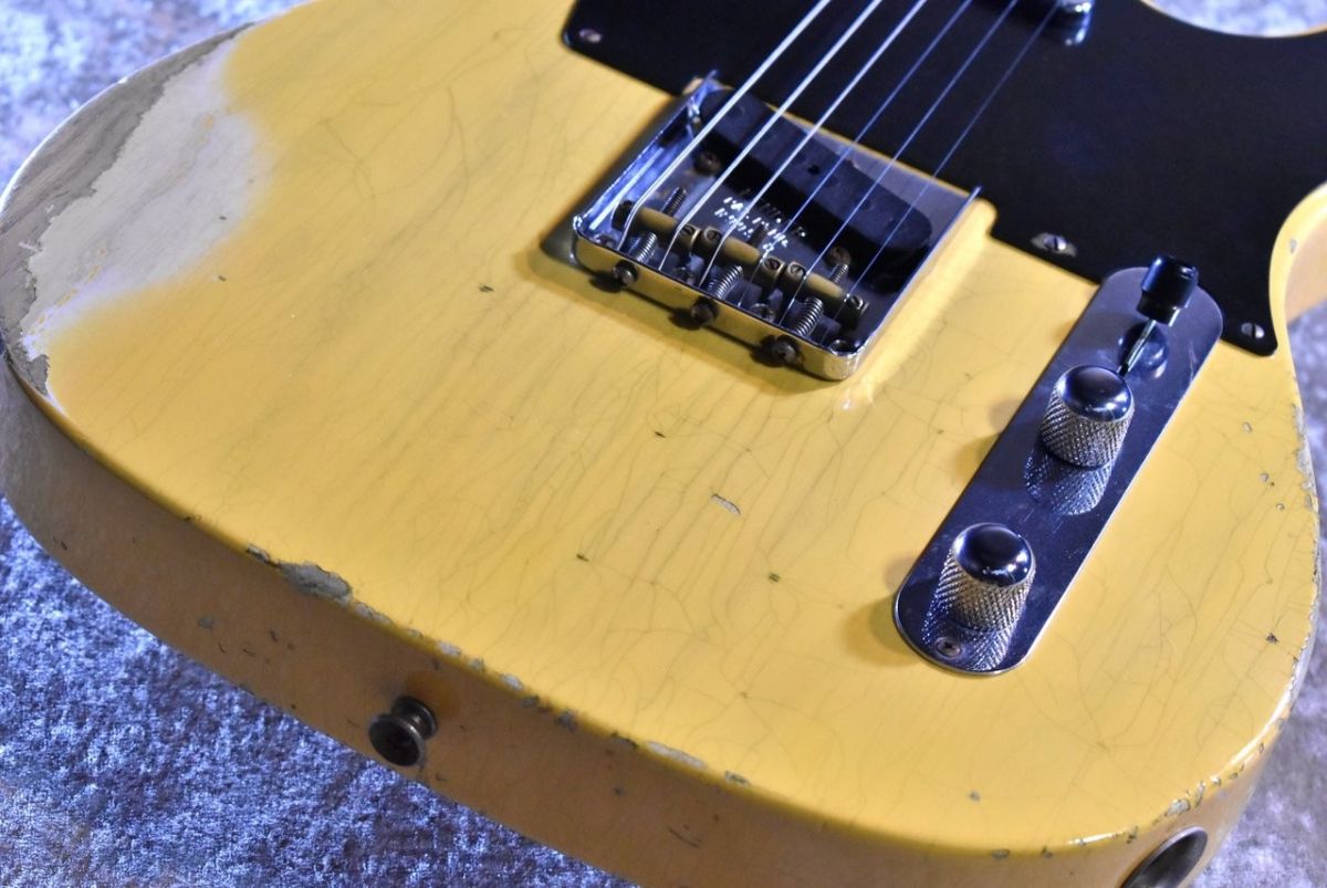 美品【Fender】Telecaster Nocasterレフティー アメリカ製 1952 Telecaster Heavy Relic Aged Nocaster Blonde 2019年製