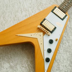 Inspired By Gibson Custom Shop Korina 1958 Flying V -Aged Natural 