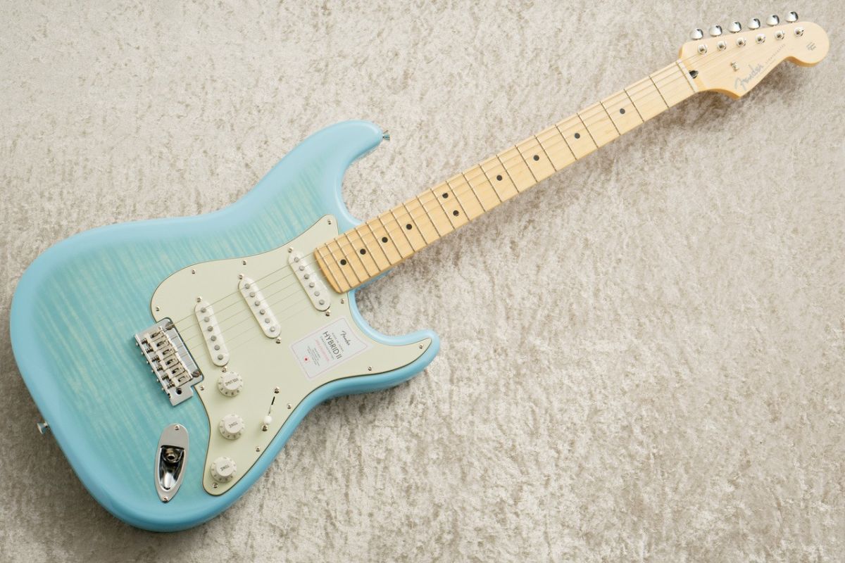 ギター Fender Stratocaster Celeste Blue Fender 2024 Collection Made in Japan Hybrid II Stratocaster
