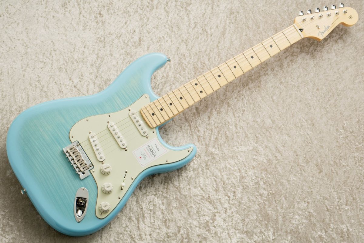 ギター Fender Stratocaster Celeste Blue Fender 2024 Collection Made in Japan Hybrid II Stratocaster