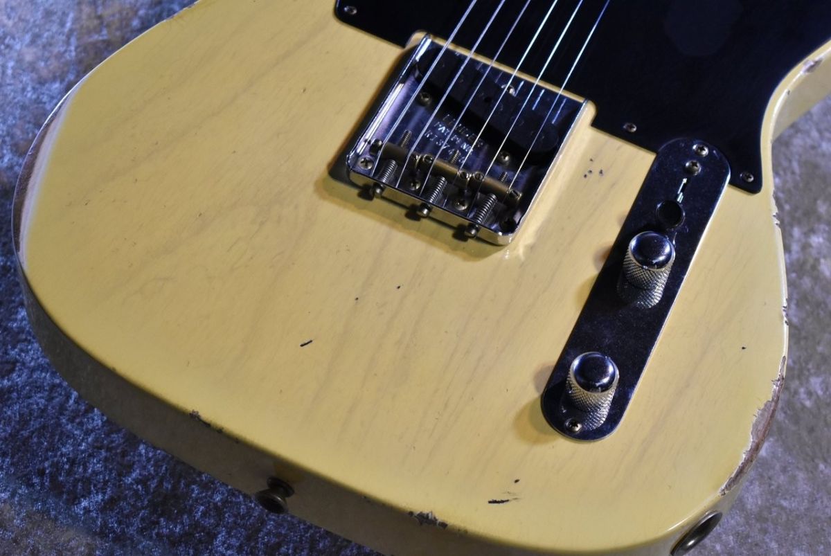 美品【Fender】Telecaster Nocasterレフティー アメリカ製 1954 Telecaster Relic F.Aged Nocaster Blonde R137632