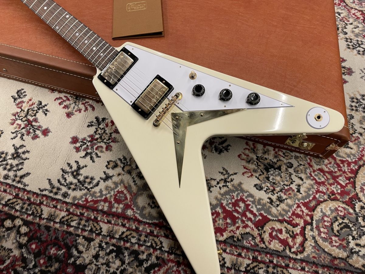 ギター Gibson Custom Shop 1958 Korina Flying V Gibson Custom Shop 1958 Korina Flying V Reissue Natural w