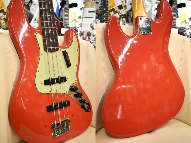Fender ジャズベース（赤）（ジャンク） 1963 Jazz Bass Journeyman Relic -Aged Fiesta Red- #CZ577496