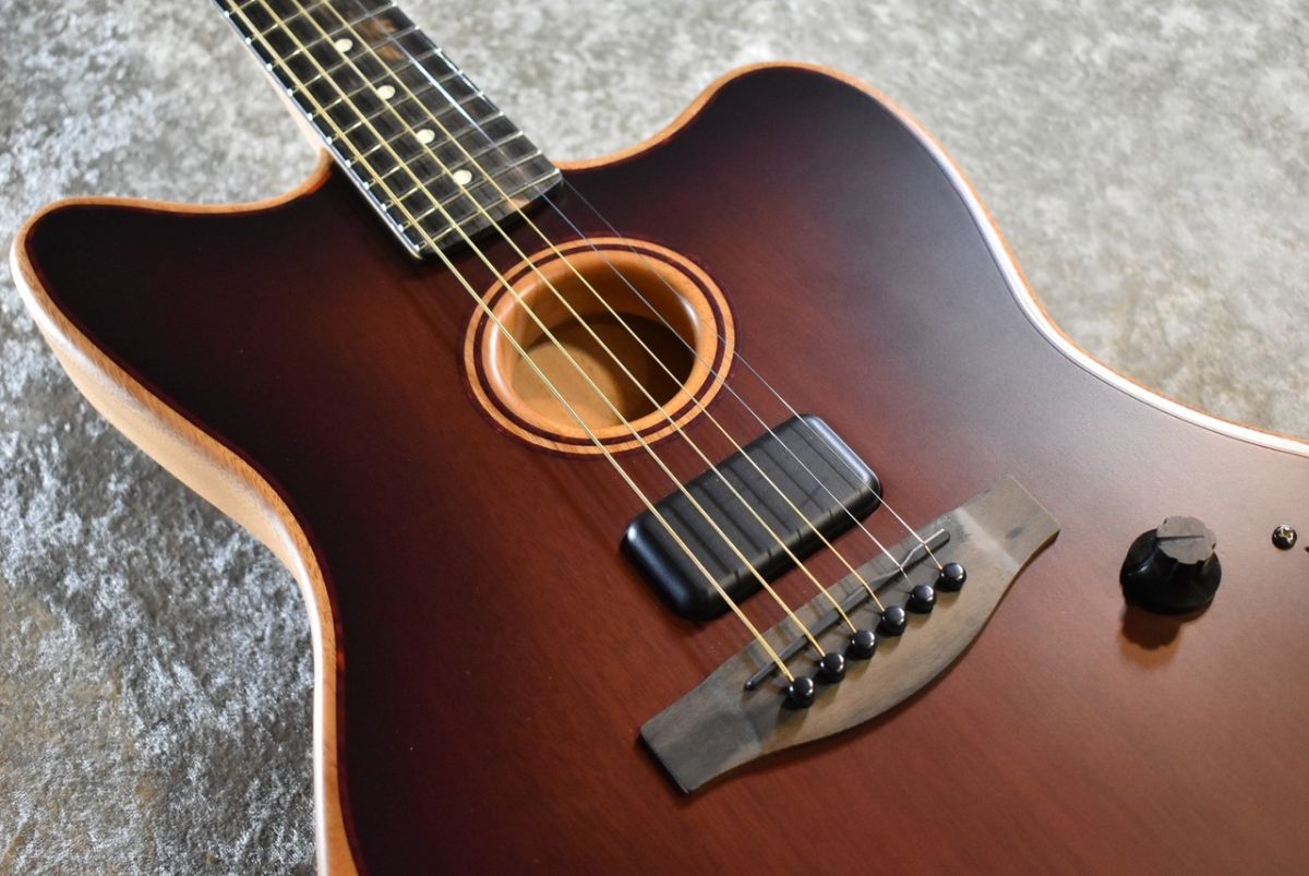 AMERICAN ACOUSTASONIC JAZZMASTER All-Mahogany Bourbon Burst