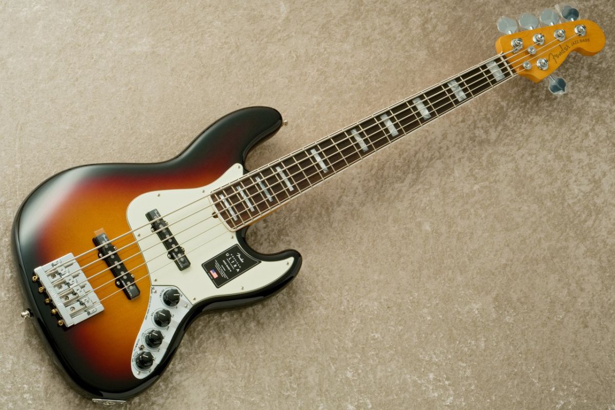 ベース FENDER American Ultra Jazz Bass V Fender American Ultra II Jazz Bass V Sinister Red 5弦エレキベース