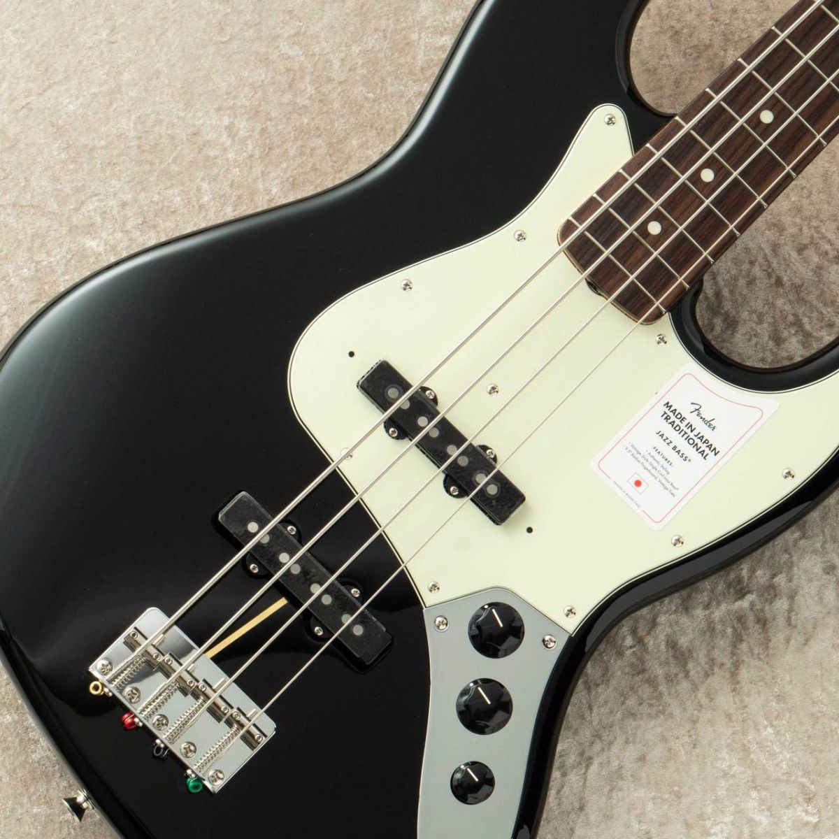 Fender Jazz Bass 1960sスタイル 配線済みアッセンブリー2連 Made in Japan Traditional II 60s Jazz Bass -Black- | 【クロサワ