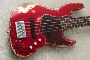 XJ-1T 5st Heavy Aged w/Matching Head -Dark Candy Apple Red