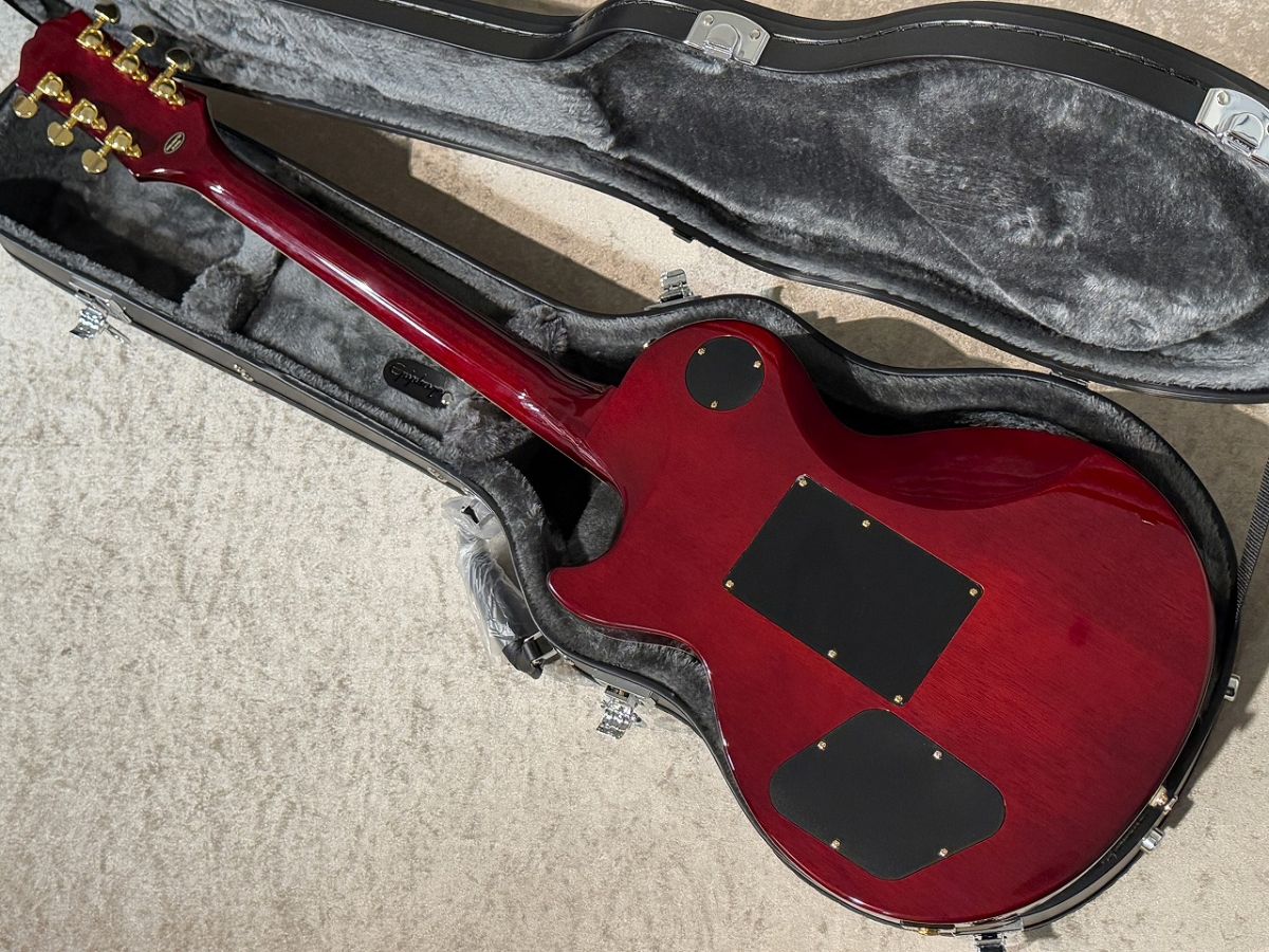 エピフォンエレキギター　フロイドローズ　ハードケース付き Alex Lifeson Les Paul Custom Axcess ~Ruby~ #24061523163