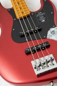American Ultra II Jazz Bass Maple Fingerboard Sinister Red