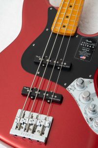 American Ultra II Jazz Bass Maple Fingerboard Sinister Red