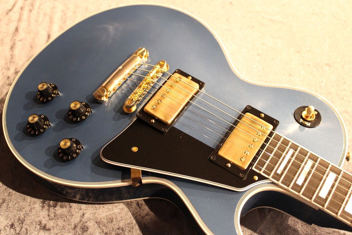 ギター GibsonLesPaulClassiPremiumPlus TransBlue Gibson 1968 Les Paul Custom Reissue Vintage Gloss