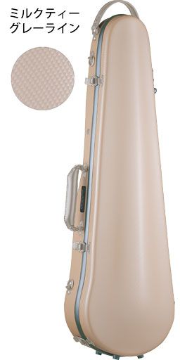 【新品】Carbon Mac CFV-2 (ミルクティー) バイオリン ケース Carbon Mac CFV-2 ミルクティーグレーライン バイオリンケース