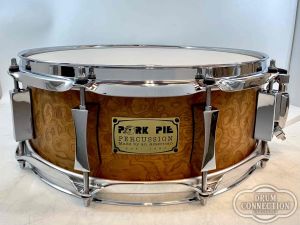 PORK PIE Maple 8ply Snare 14"×5" Royal Sapele Natural Satin