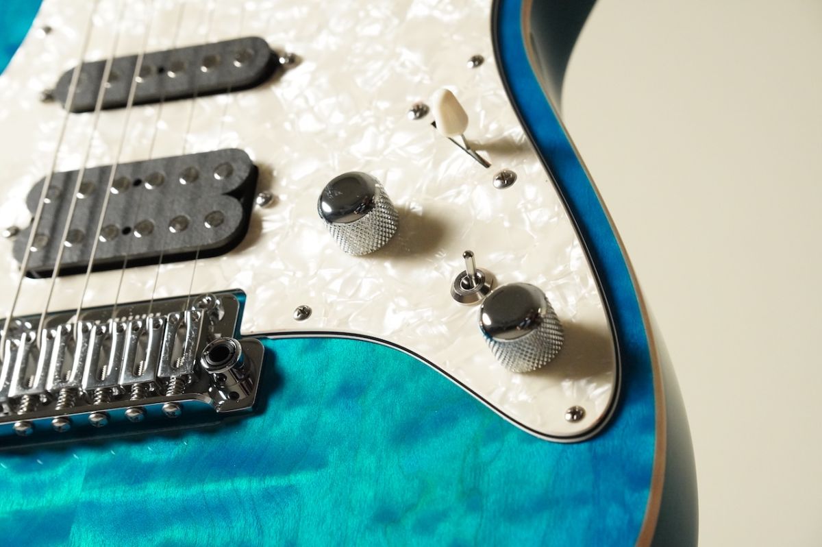 ギター Tom Anderson Guitar Classic BoraBoraBlue Tom Anderson NAMM Drop Top Classic Deep Bora Bora Blue
