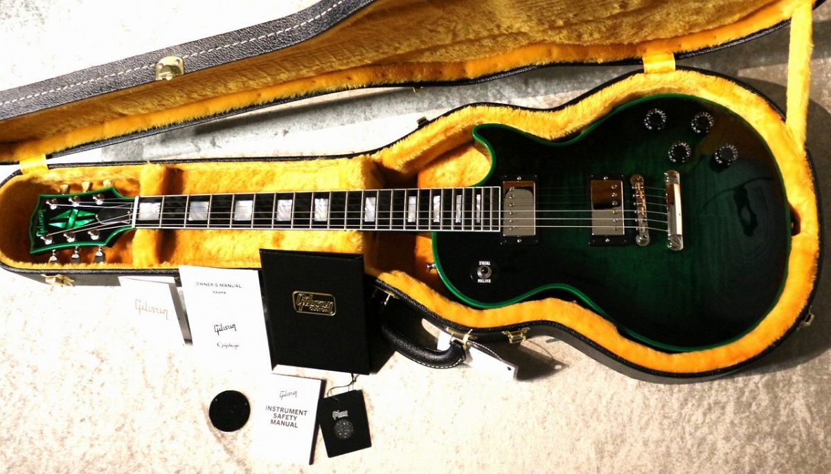 PSL Les Paul Axcess Custom Figured Top Green Widow Gloss