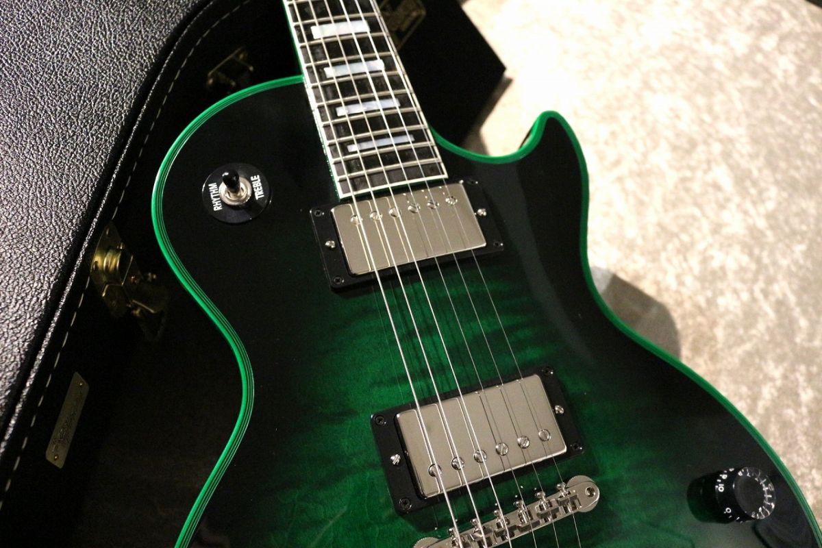 PSL Les Paul Axcess Custom Figured Top Green Widow Gloss #CS500888
