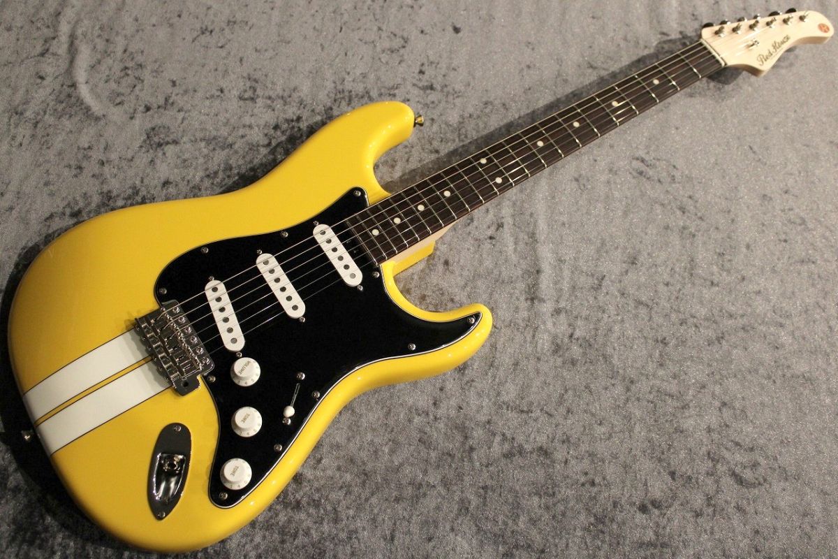 General S /SSS Alder/Rosewood Ferrari Yellow with Racing Stripe