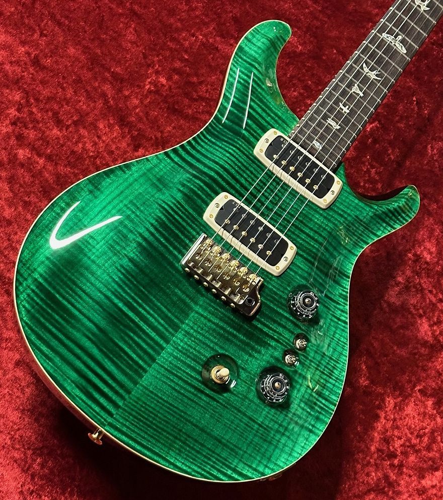 ギター PRS custom 24 Emerald PRS Custom 24-08 Emerald Smokeburst 10 Top - Willcutt Guitars