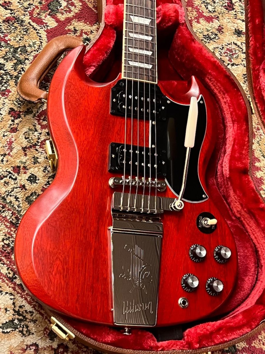 SG Standard '61 Faded Maestro Vibrola Vintage Cherry Satin