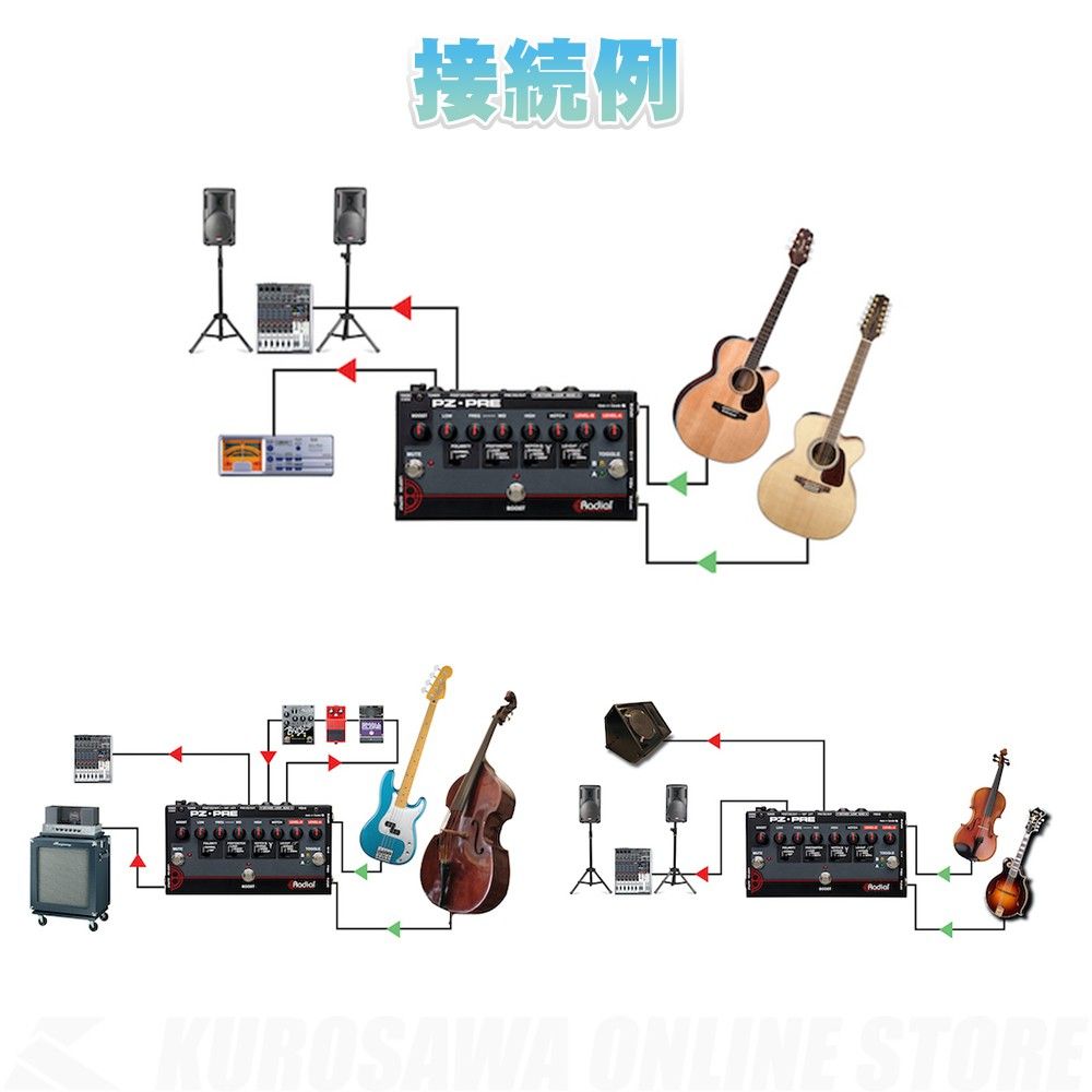 Radial PZ-Pre 【プリアンプ】 Amazon | Radial ラジアル 2CHアコースティック・プリアンプ