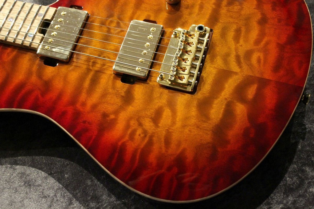 Custom Order Modern Style Ash/Birdseye Maple Neck Inferno